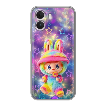 Силиконовый чехол на Realme P4 Lite с принтом Labubu Лабубу