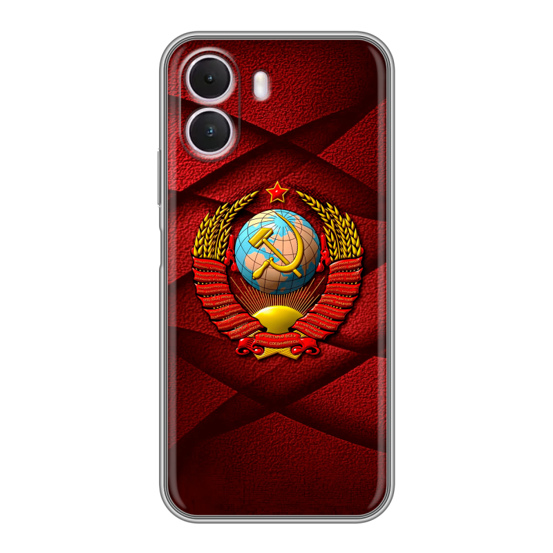 Силиконовый чехол на Realme P4 Lite с принтом Герб СССР Силиконовый чехол на Realme P4 Lite с принтом Герб СССР