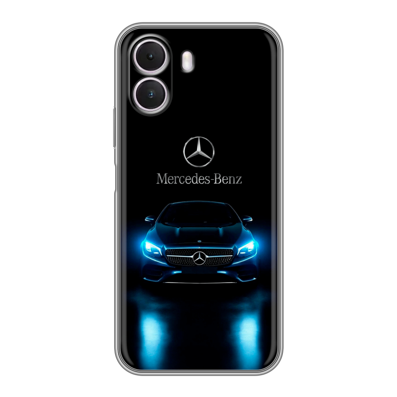 Силиконовый чехол на Realme P4 Lite с принтом Mercedes Мерседес Силиконовый чехол на Realme P4 Lite с принтом Mercedes Мерседес