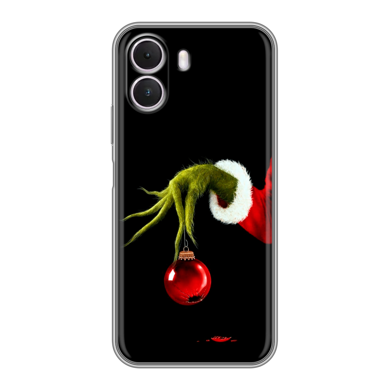 Силиконовый чехол на Realme P4 Lite с принтом Новый год Гринч Силиконовый чехол на Realme P4 Lite с принтом Новый год Гринч