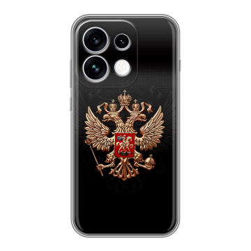 Силиконовый чехол на OPPO Reno16 с принтом Герб России Силиконовый чехол на OPPO Reno16 с принтом Герб России