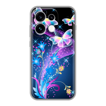 Силиконовый чехол на OPPO Reno16 с принтом Бабочки
