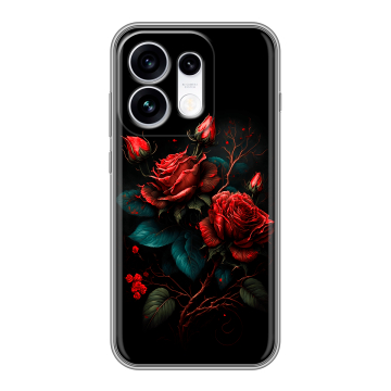 Силиконовый чехол на OPPO Reno16 с принтом Розы красные