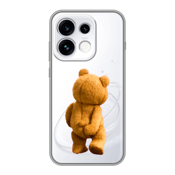 Силиконовый чехол на OPPO Reno16 с принтом Медведь