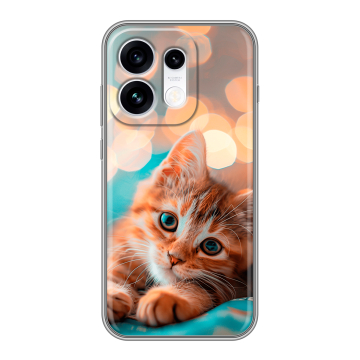 Силиконовый чехол на OPPO Reno16 с принтом котик Силиконовый чехол на OPPO Reno16 с принтом котик
