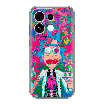Силиконовый чехол на OPPO Reno16 с принтом Рик и Морти Rick Morty Силиконовый чехол на OPPO Reno16 с принтом Рик и Морти Rick Morty