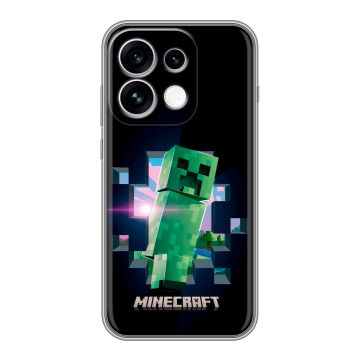 Силиконовый чехол на OPPO Reno16 с принтом Майнкрафт Minecraft Силиконовый чехол на OPPO Reno16 с принтом Майнкрафт Minecraft