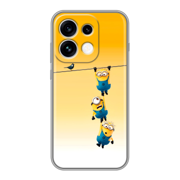 Силиконовый чехол на OPPO Reno16 с принтом Миньоны Силиконовый чехол на OPPO Reno16 с принтом Миньоны