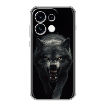 Силиконовый чехол на OPPO Reno16 с принтом Волк