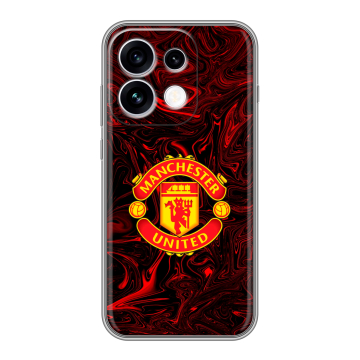 Силиконовый чехол на OPPO Reno16 с принтом Manchester United