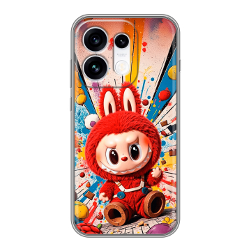 Силиконовый чехол на OPPO Reno16 с принтом Labubu Лабубу