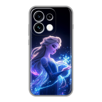 Силиконовый чехол на OPPO Reno16 с принтом Холодное сердце Frozen Силиконовый чехол на OPPO Reno16 с принтом Холодное сердце Frozen