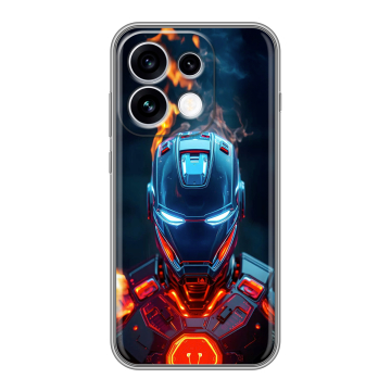 Силиконовый чехол на OPPO Reno16 с принтом IronMan Железный человек Силиконовый чехол на OPPO Reno16 с принтом IronMan Железный человек
