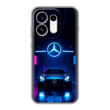 Силиконовый чехол на OPPO Reno16 с принтом Mercedes Мерседес