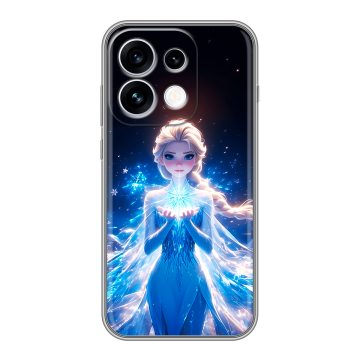 Силиконовый чехол на OPPO Reno16 с принтом Холодное сердце Frozen