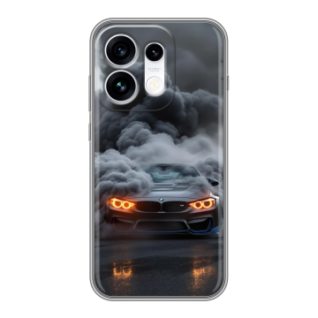 Силиконовый чехол на OPPO Reno16 с принтом BMW БМВ