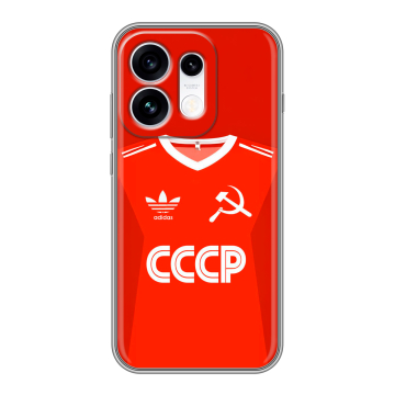 Силиконовый чехол на OPPO Reno16 с принтом Флаг Герб СССР