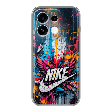 Силиконовый чехол на OPPO Reno16 с принтом Nike Найк Силиконовый чехол на OPPO Reno16 с принтом Nike Найк