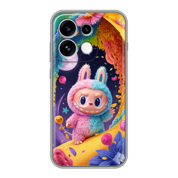 Силиконовый чехол на OPPO Reno16 с принтом Labubu Лабубу Силиконовый чехол на OPPO Reno16 с принтом Labubu Лабубу