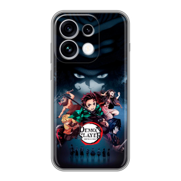 Силиконовый чехол на OPPO Reno16 с принтом Demon Slayer Клинок рассекающий демонов Силиконовый чехол на OPPO Reno16 с принтом Demon Slayer Клинок рассекающий демонов