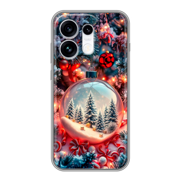Силиконовый чехол на OPPO Reno16 с принтом Новый год