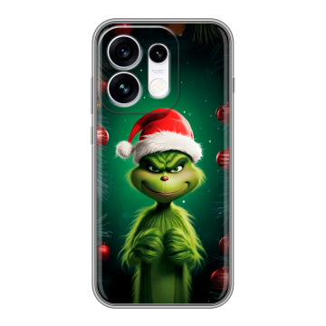 Силиконовый чехол на OPPO Reno16 с принтом Гринч Новый год Рождество
