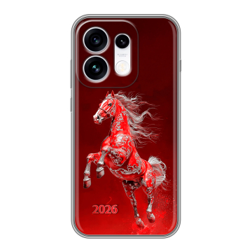 Силиконовый чехол на OPPO Reno16 с принтом Новый год