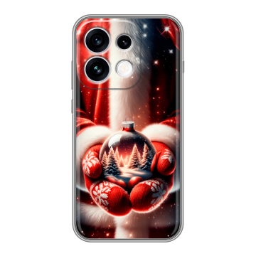 Силиконовый чехол на OPPO Reno16 с принтом Новый год