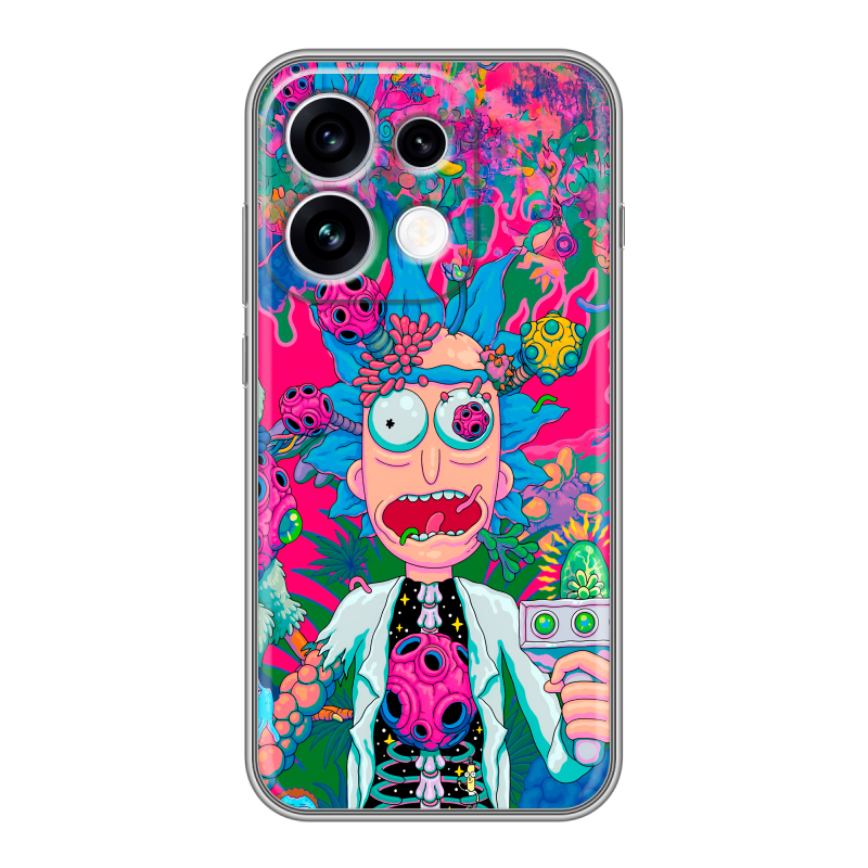 Силиконовый чехол на OPPO Reno16 с принтом Рик и Морти Rick Morty Силиконовый чехол на OPPO Reno16 с принтом Рик и Морти Rick Morty