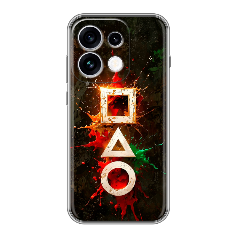 Силиконовый чехол на OPPO Reno16 с принтом Squid Game Игра кальмара Силиконовый чехол на OPPO Reno16 с принтом Squid Game Игра кальмара