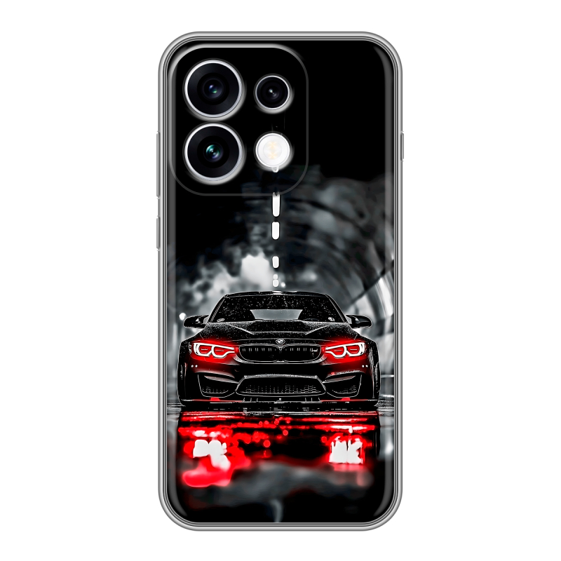 Силиконовый чехол на OPPO Reno16 с принтом BMW БМВ Силиконовый чехол на OPPO Reno16 с принтом BMW БМВ