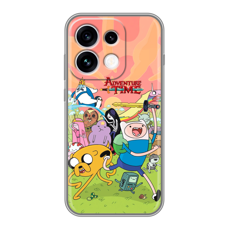 Силиконовый чехол на OPPO Reno16 с принтом Adventure time Время приключений Силиконовый чехол на OPPO Reno16 с принтом Adventure time Время приключений