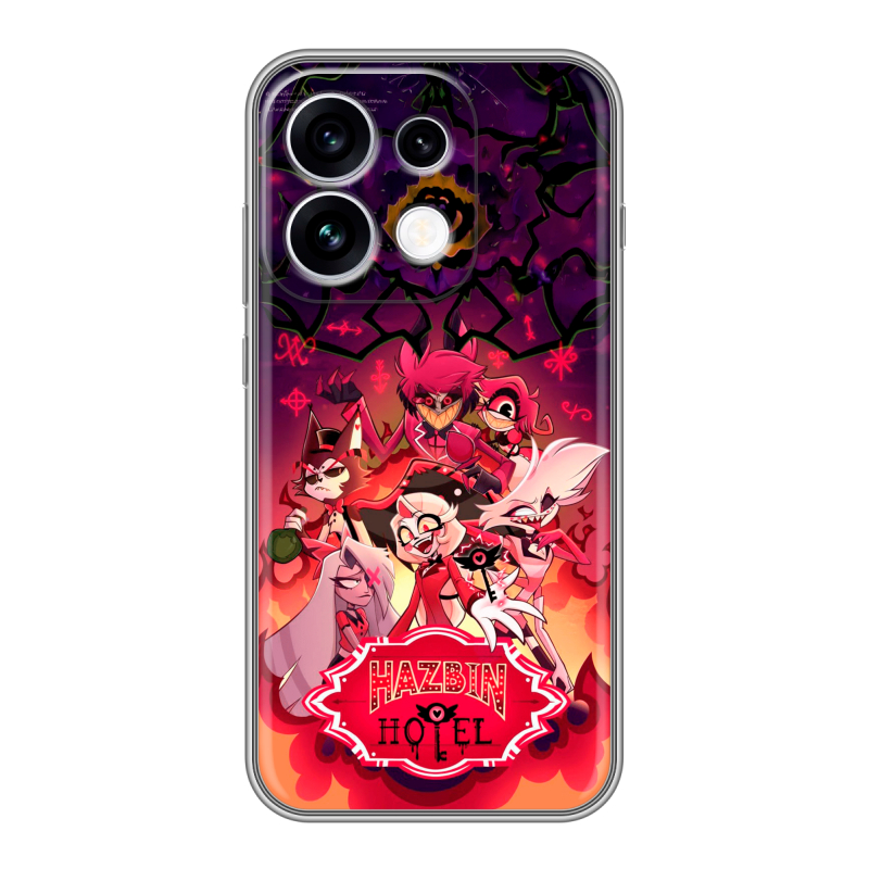 Силиконовый чехол на OPPO Reno16 с принтом Hazbin Hotel Отель Хазбин Силиконовый чехол на OPPO Reno16 с принтом Hazbin Hotel Отель Хазбин