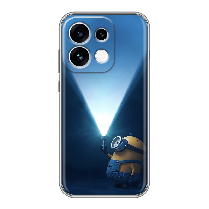Силиконовый чехол на OPPO Reno16 с принтом Миньоны Силиконовый чехол на OPPO Reno16 с принтом Миньоны