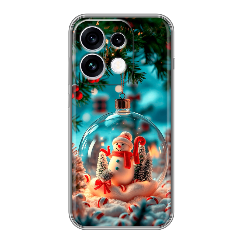 Силиконовый чехол на OPPO Reno16 с принтом Новый год Силиконовый чехол на OPPO Reno16 с принтом Новый год