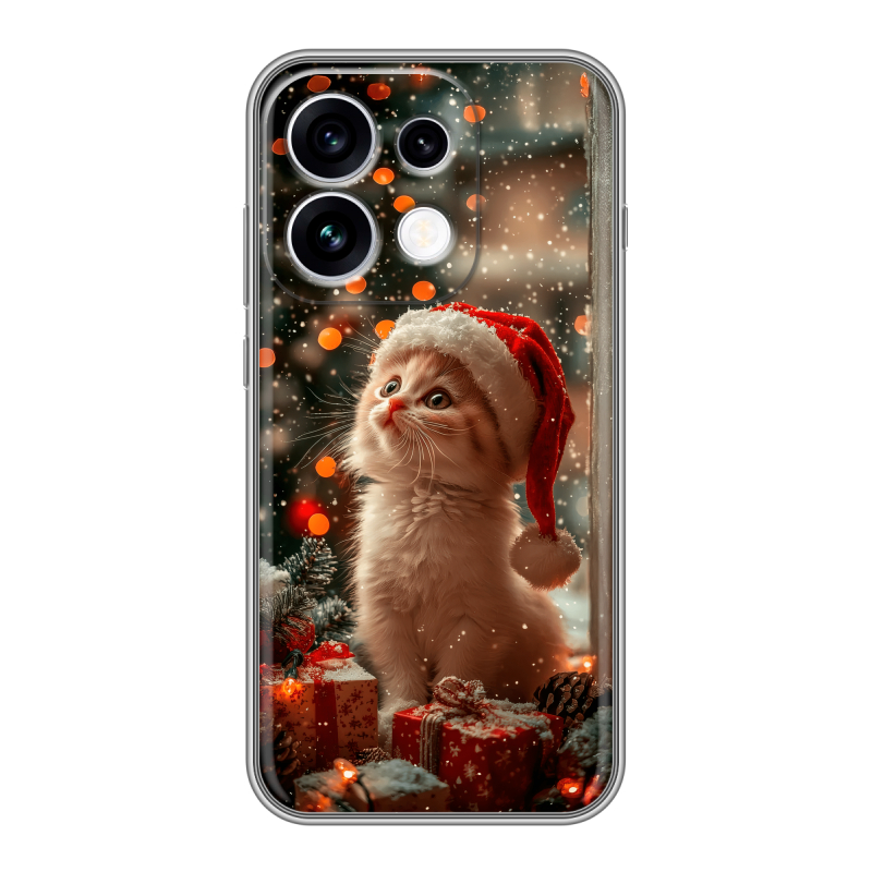 Силиконовый чехол на OPPO Reno16 с принтом Новый год Силиконовый чехол на OPPO Reno16 с принтом Новый год