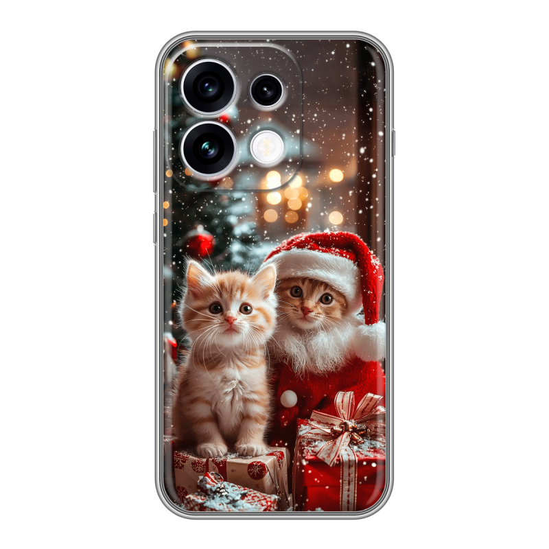Силиконовый чехол на OPPO Reno16 с принтом Новый год Силиконовый чехол на OPPO Reno16 с принтом Новый год