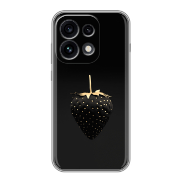 Силиконовый чехол на OPPO Reno 16 Pro 5G с принтом Черная клубника Силиконовый чехол на OPPO Reno 16 Pro 5G с принтом Черная клубника