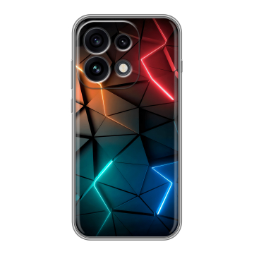 Силиконовый чехол на OPPO Reno 16 Pro 5G с принтом Абстракция неон Силиконовый чехол на OPPO Reno 16 Pro 5G с принтом Абстракция неон