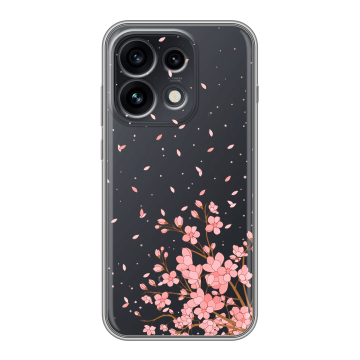 Силиконовый чехол на OPPO Reno 16 Pro с принтом Ветка сакуры