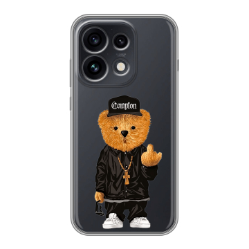 Силиконовый чехол на OPPO Reno 16 Pro с принтом Мишка