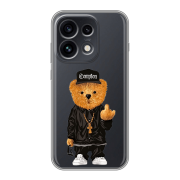 Силиконовый чехол на OPPO Reno 16 Pro с принтом Плюшевый медведь