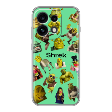 Силиконовый чехол на OPPO Reno 16 Pro с принтом Шрек Shrek