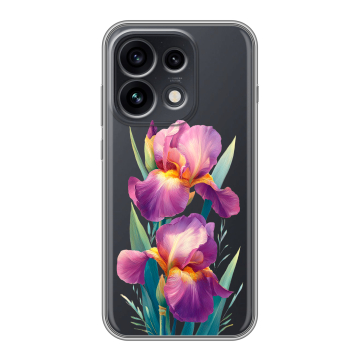 Силиконовый чехол на OPPO Reno 16 Pro с принтом Цветы орхидеи