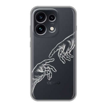 Силиконовый чехол на OPPO Reno 16 Pro с принтом Сотворение мира