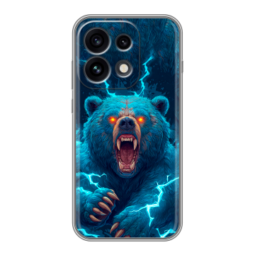 Силиконовый чехол на OPPO Reno 16 Pro с принтом Медведь