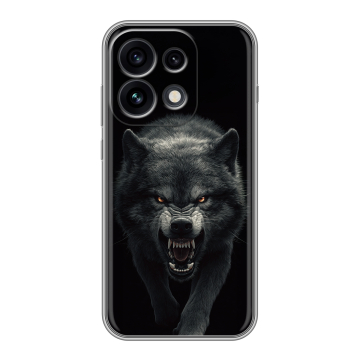 Силиконовый чехол на OPPO Reno 16 Pro с принтом Волк