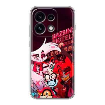 Силиконовый чехол на OPPO Reno 16 Pro с принтом Hazbin Hotel Отель Хазбин