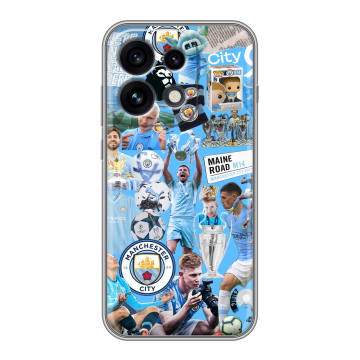 Силиконовый чехол на OPPO Reno 16 Pro с принтом Man City Манчестер Сити
