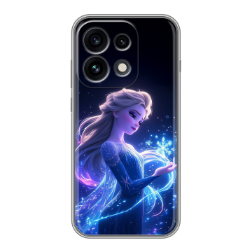 Силиконовый чехол на OPPO Reno 16 Pro с принтом Холодное сердце Frozen